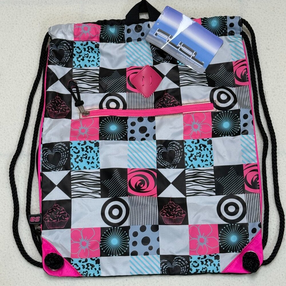 NWT FUEL Waterproof Drawstring Pouch Bag - Multicolor - 18" x 14 3/4" - New